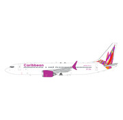 Gemini Jets B737-8 MAX Caribbean new livery 2022 9Y-CAL 1:200 with stand