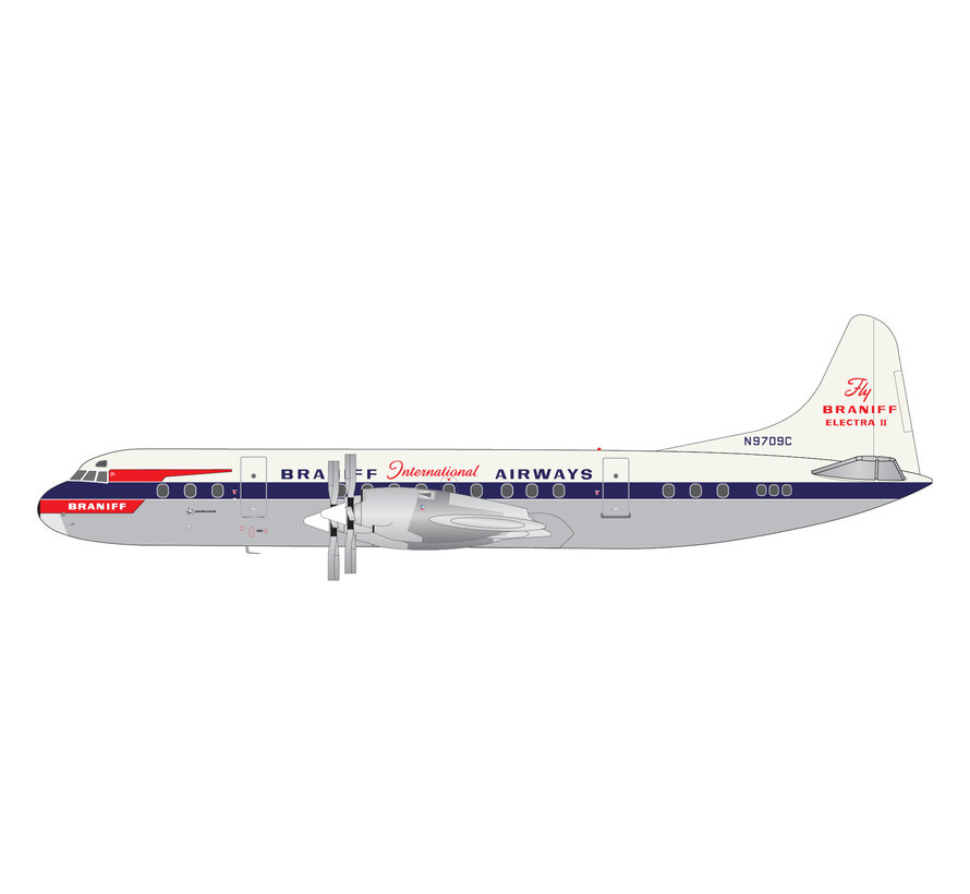 L188A Electra Braniff International Airways N9709C 1:400 polished