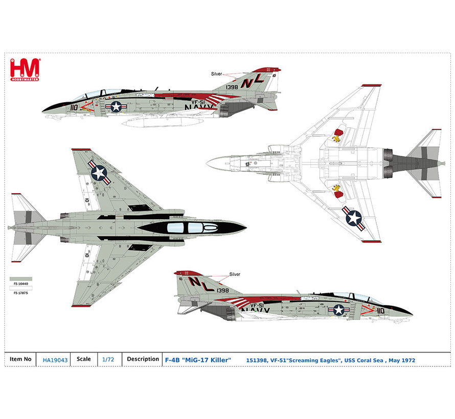 F4B Phantom VF-51 Screaming Eagles NL-110 Hi-Viz 1:72 +preorder+