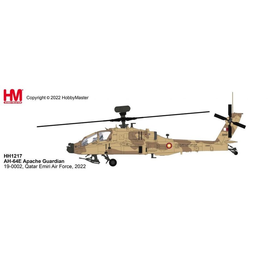 AH64E Apache Guardian Qatar Emiri Air Force 19-0002 2022 1:72 +Preorder+