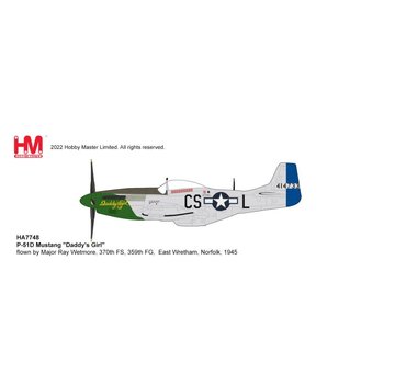 Hobby Master P51D Mustang  370FS 359FG Daddy's Girl CS-L Major Ray Wetmore 1:488 +preorder+
