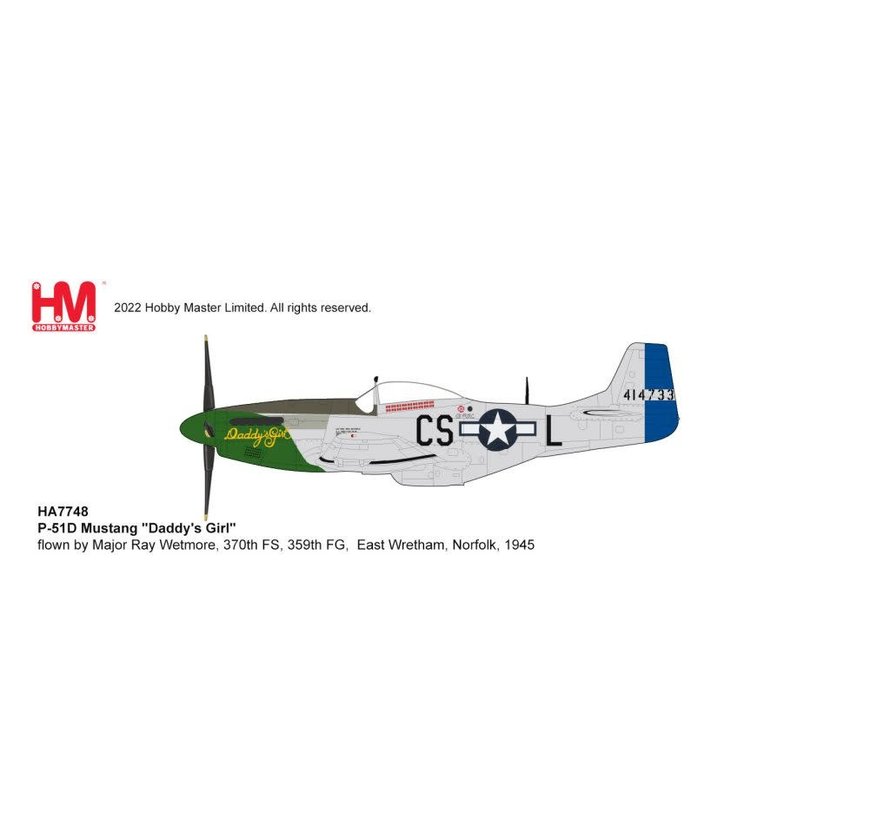 P51D Mustang  370FS 359FG Daddy's Girl CS-L Major Ray Wetmore 1:488 +preorder+