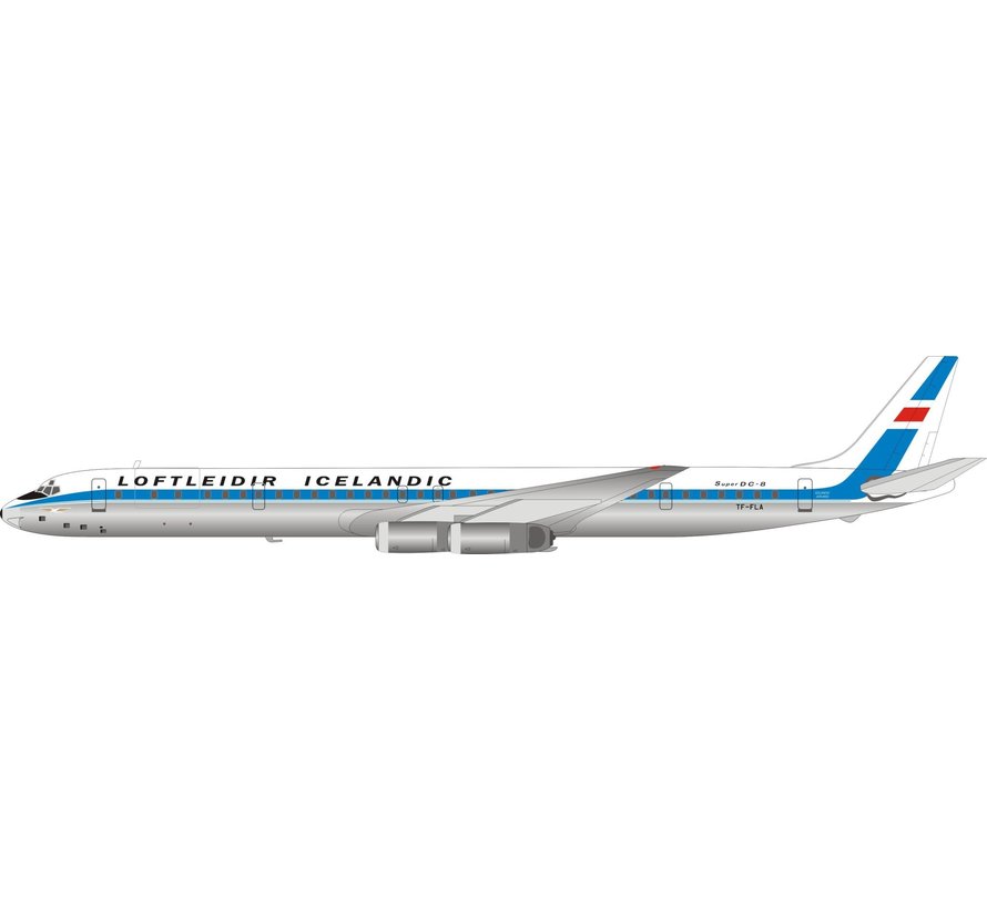 DC8-63CF Loftleidir Icelandic Airlines TF-FLA 1:200 with stand