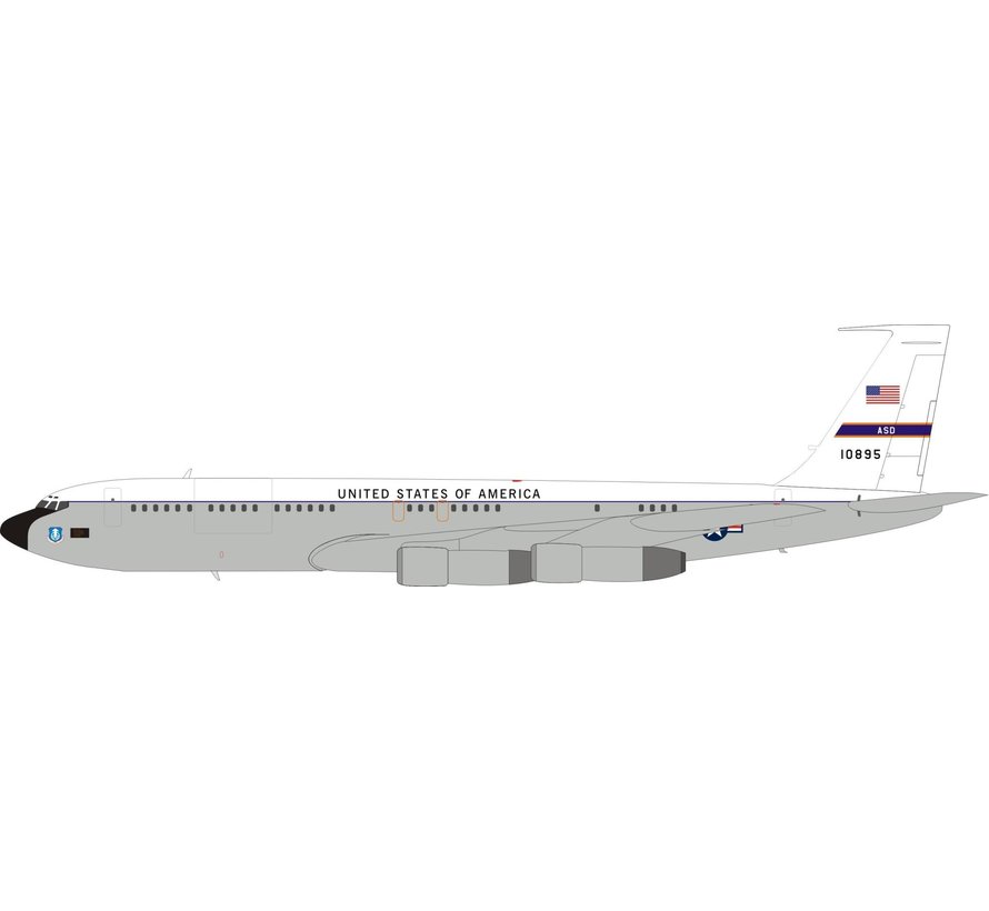EC18D (B707-323C) US Air Force 81-0895 1:200 with stand