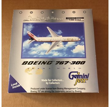 Gemini Jets B767-300 TWA N639TW 1:400 *Collection Sale
