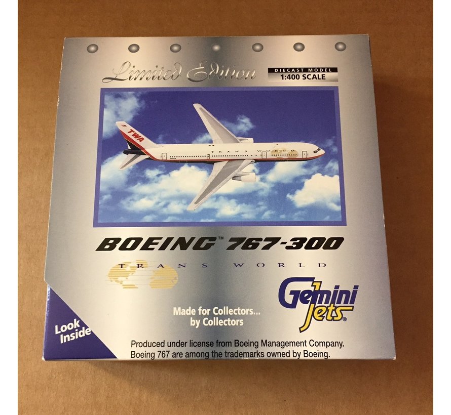B767-300 TWA N639TW 1:400 *Collection Sale