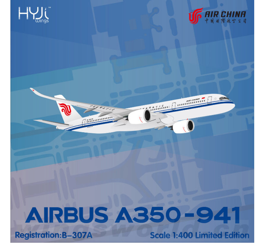 A350-900 Air China B-307A 1:400  with collectors card