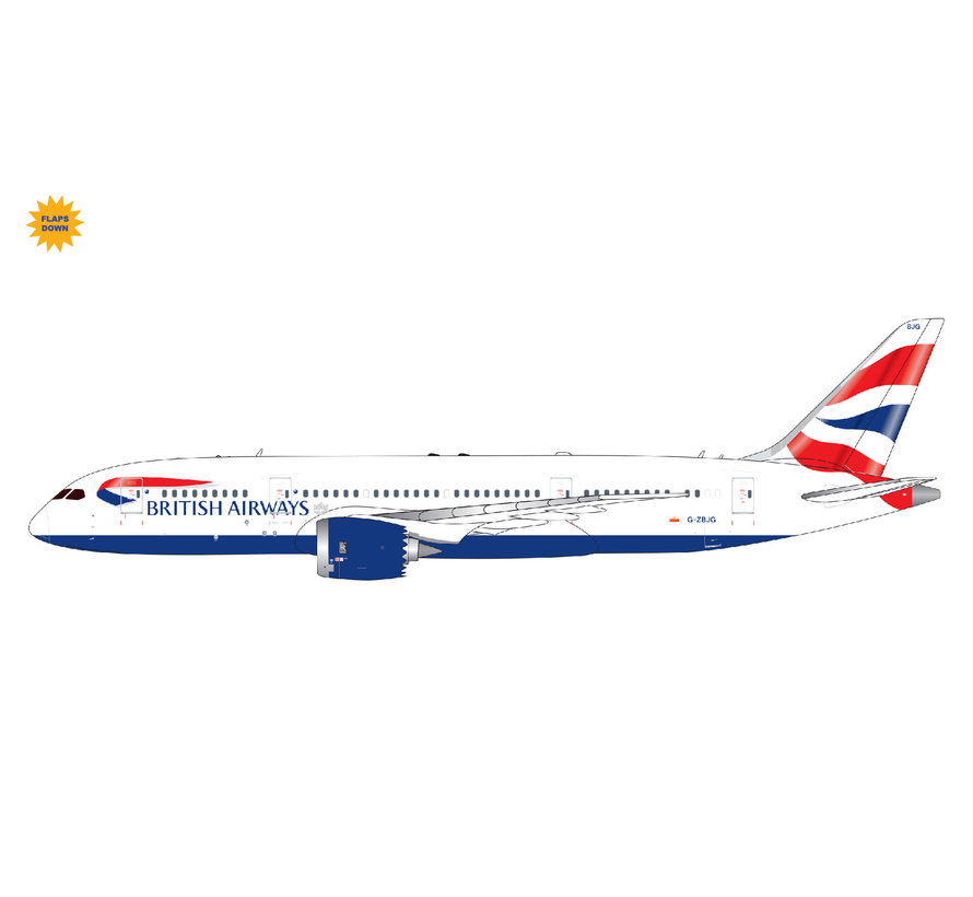 B787-8 Dreamliner British Airways G-ZBJG 1:400 flaps down