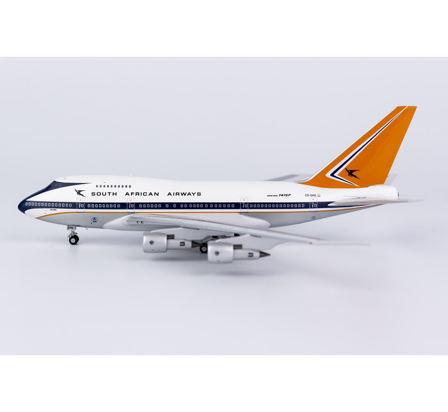 Scratch & dent B747SP South African 1970’s delivery livery ZS-SPD 1:400