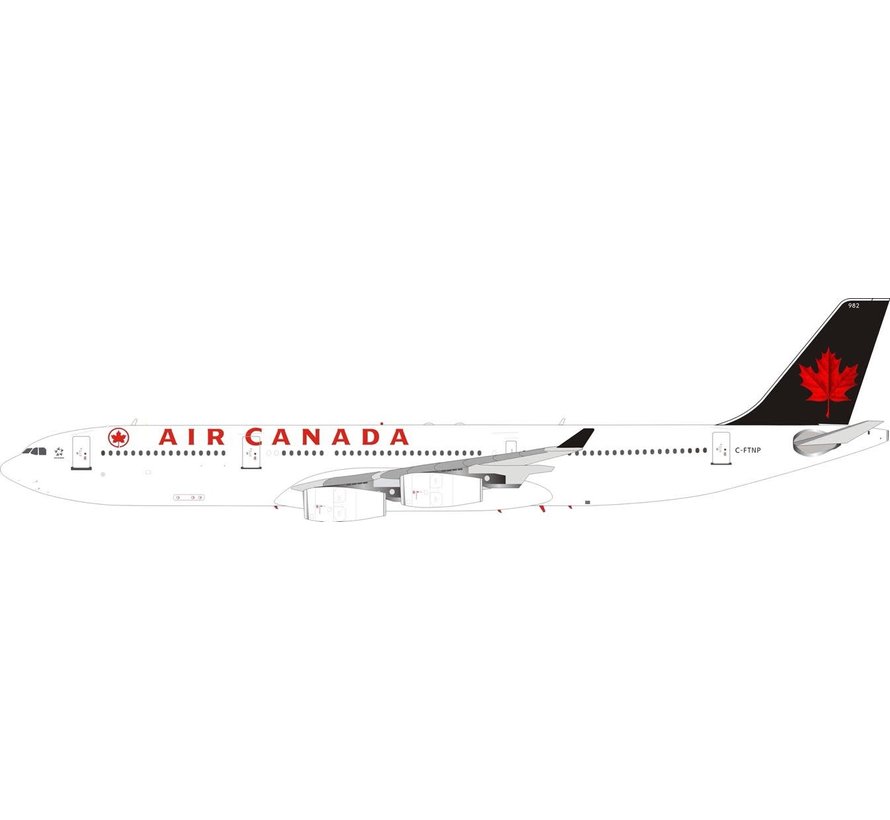 A340-300 Air Canada 1993 green tail livery C-FNTP 1:200 with stand