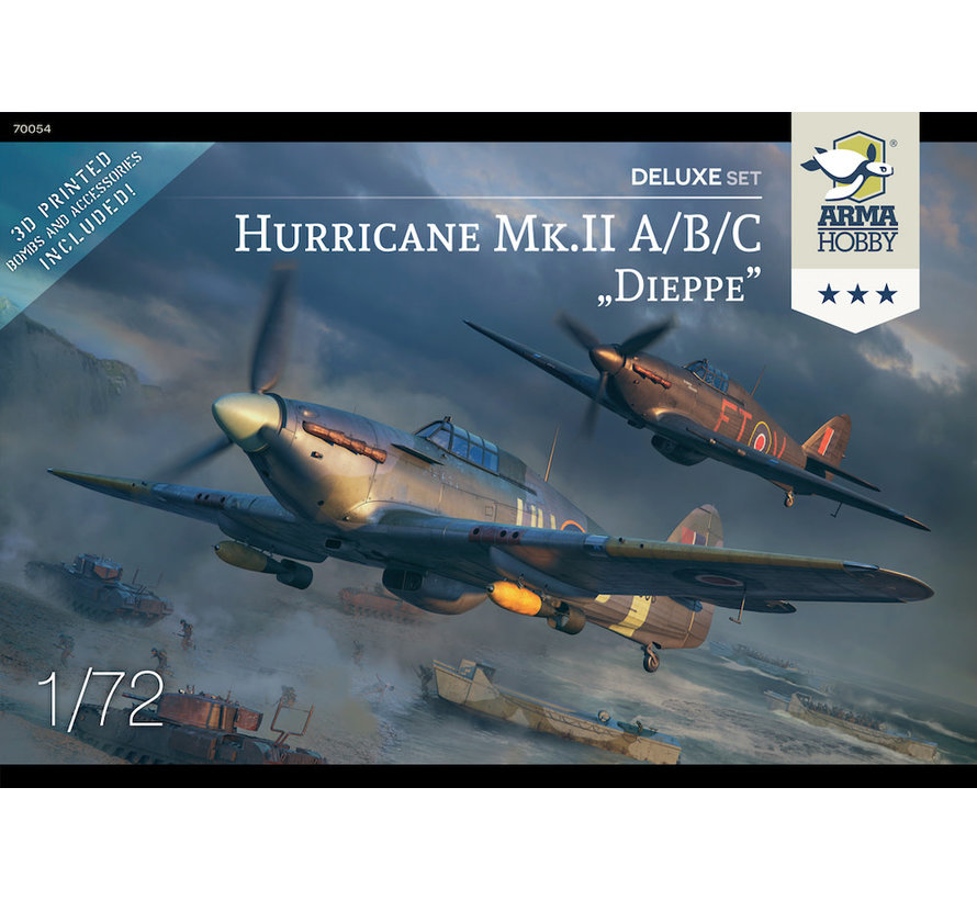 Hurricane Mk.IIA/B/C "Dieppe" Deluxe Set 1:72 with 3D printed parts