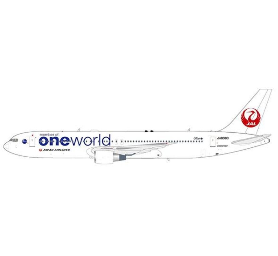 B767-300 JAL Japan Airlines One World JA8980 1:200 with stand