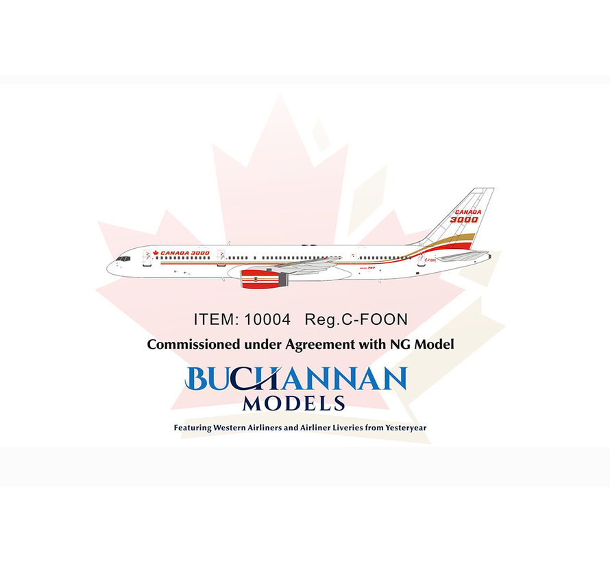 B757-200 Canada 3000 C-FOON 1:400 (Buchannan Models)