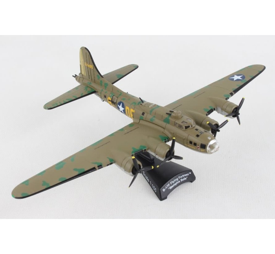 B17F Flying Fortress Memphis Belle DF-A USAAF Camouflage 1:155 with stand