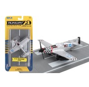 Runway 24 P51D Mustang Silver Checkerboard with runway section