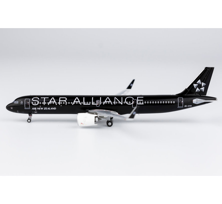 A321neo Air New Zealand Star Alliance black on white ZK-OYB 1:400