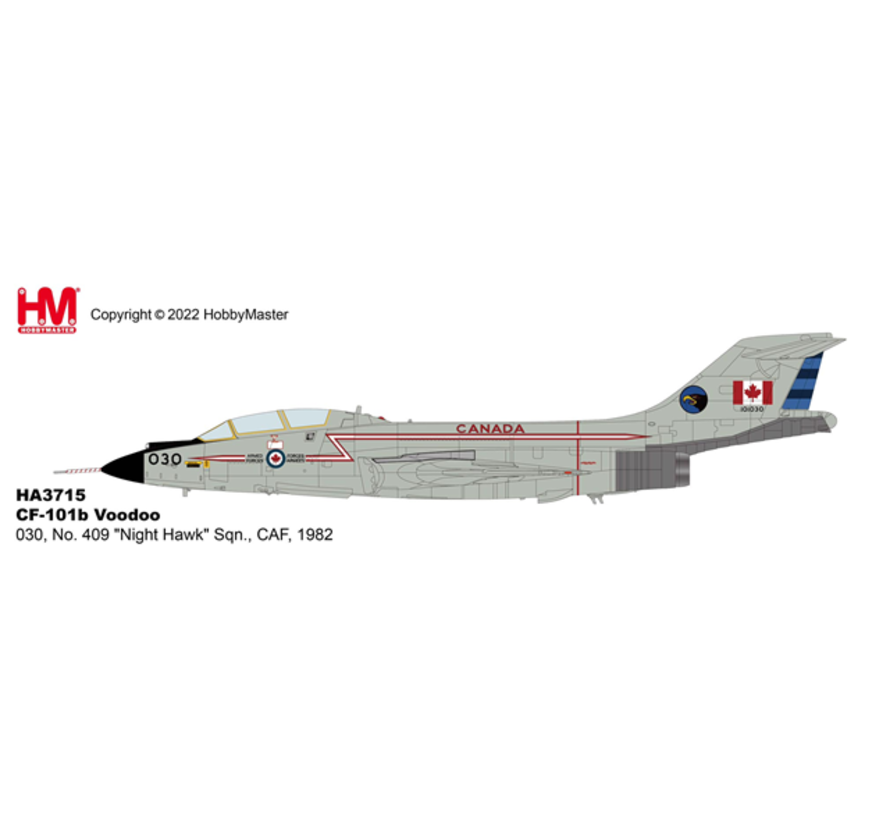 CF101B Voodoo No. 409 Nighthawk Squadron CAF 101062 1982 1:72 +preorder+