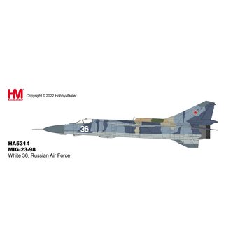 Hobby Master MIG23-98 WHITE 36 Russian Air Force 1:72 with stand (with R-77 missiles) +preorder+