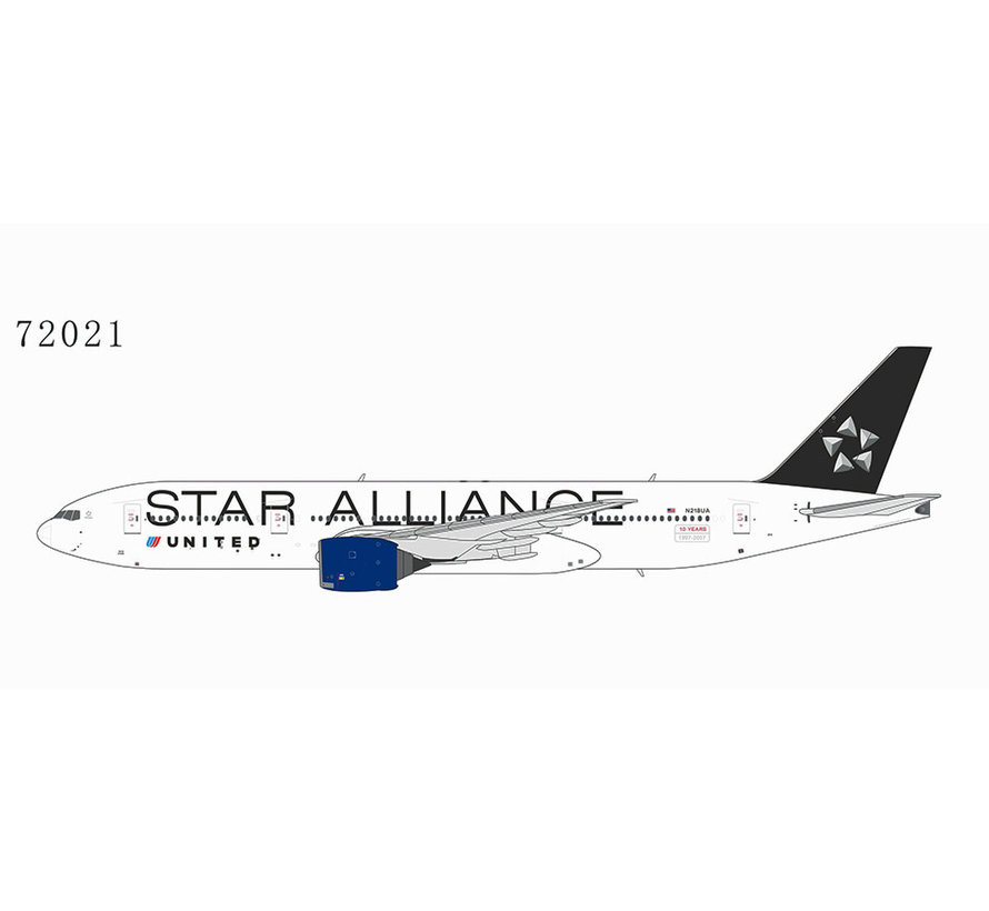 B777-200ER United Airlines Star Alliance N218UA 1:400 blue engines