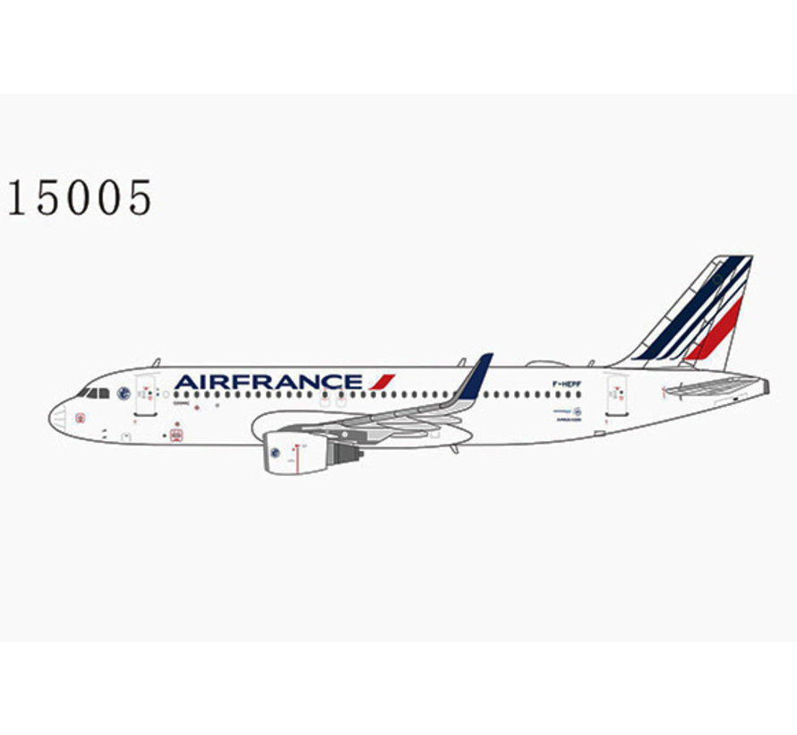 A320S Air France F-HEPF current livery 1:400 sharklets