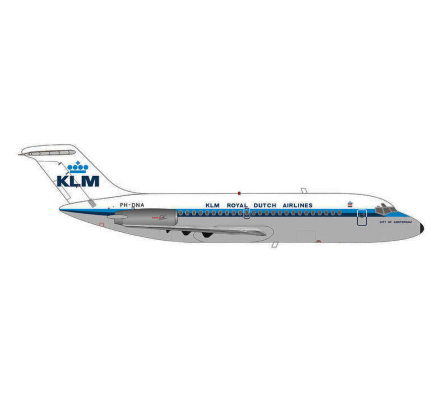DC9-15 KLM Amsterdam PH-DNA 1:200 with stand