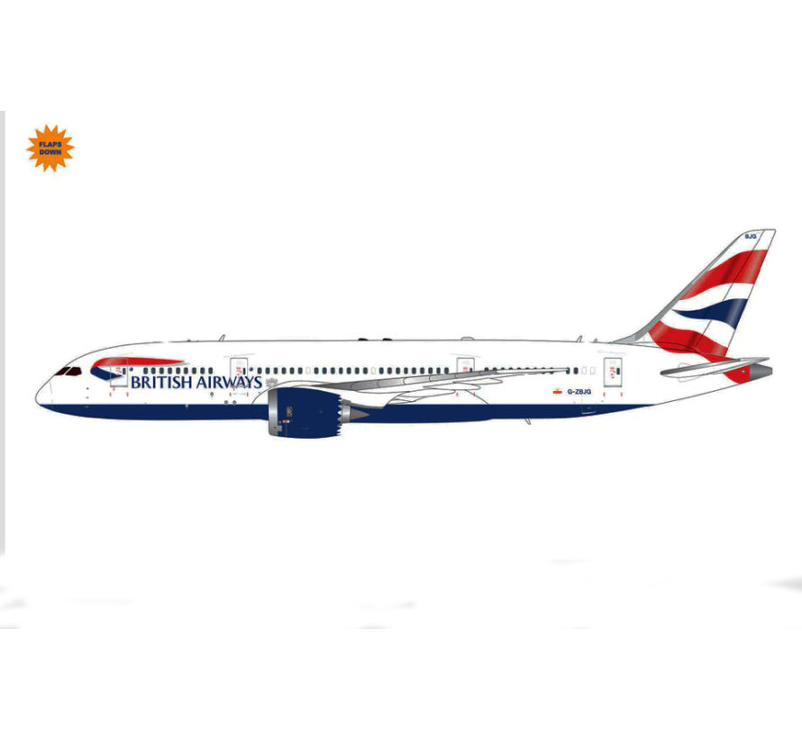 B787-8 Dreamliner British Airways Union G-ZBJG 1:200 flaps down