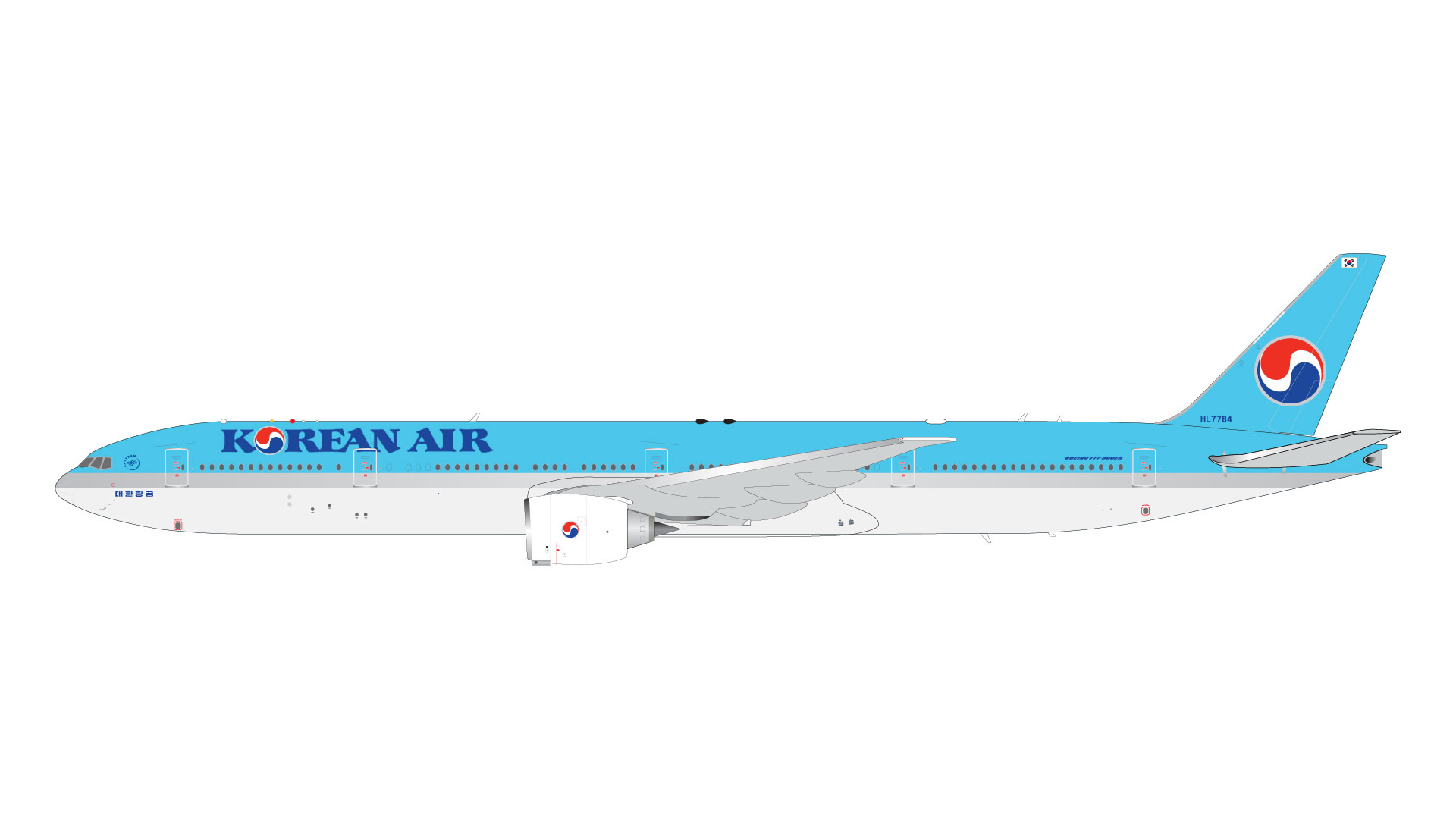 B777-300ER Korean Air HL7784 1:200 with stand +preorder+