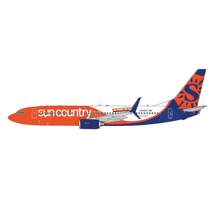 B737-800S Sun Country new livery 40 Years of Flight  N842SY 1:400 scimitars *preorder*