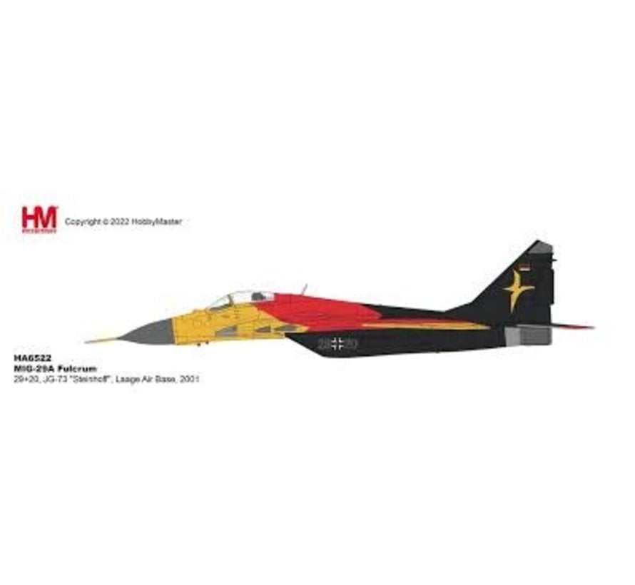 MIG29A Fulcrum JG-73 Steinhoff German Flag colours 29+20  2001 1:72 +preorder+