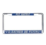 Licence Plate Frame I'd Rather Be Flying