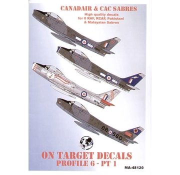 MODEL ALLIANCE F86 Canadair and CAC Sabres Part 1 1:48 decal set