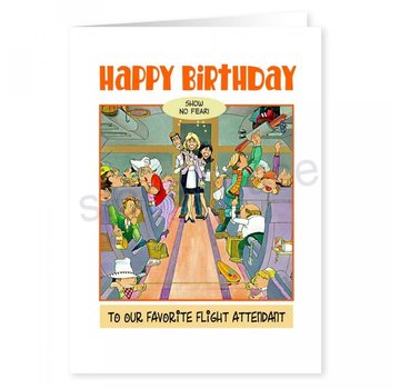 Stonehouse Collection Fearless Flight Attendant Birthday Card