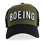 Cap Boeing Trucker- Black Khaki mesh back