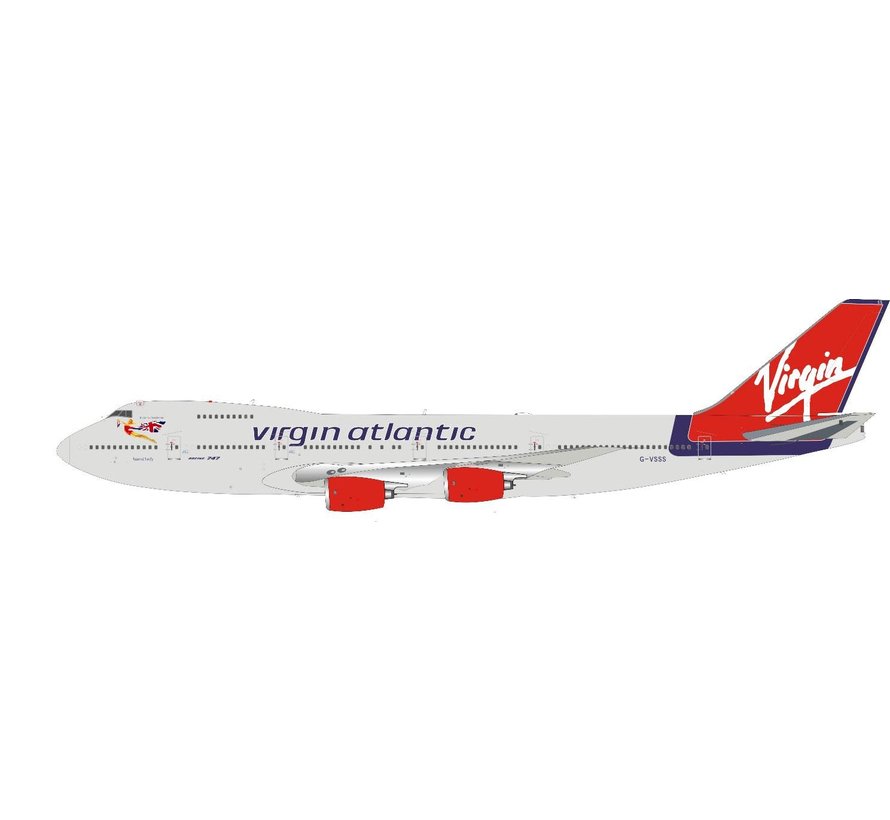 B747-200B Virgin Atlantic Island Lady G-VSSS 1:200 with stand