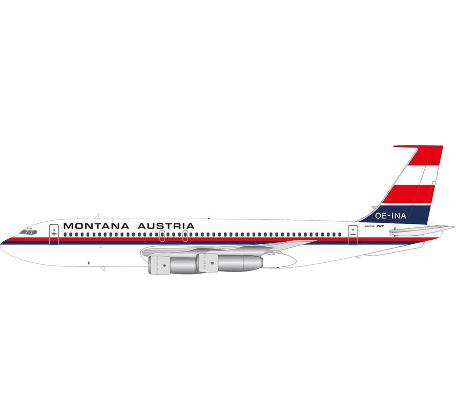 B707-100B Montana Austria OE-INA 1:200 with stand