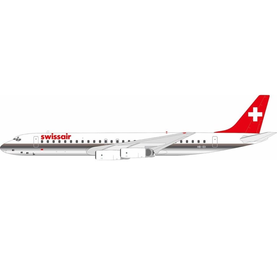 DC8-62 Swissair HB-IDI brown C/L 1:200 with stand