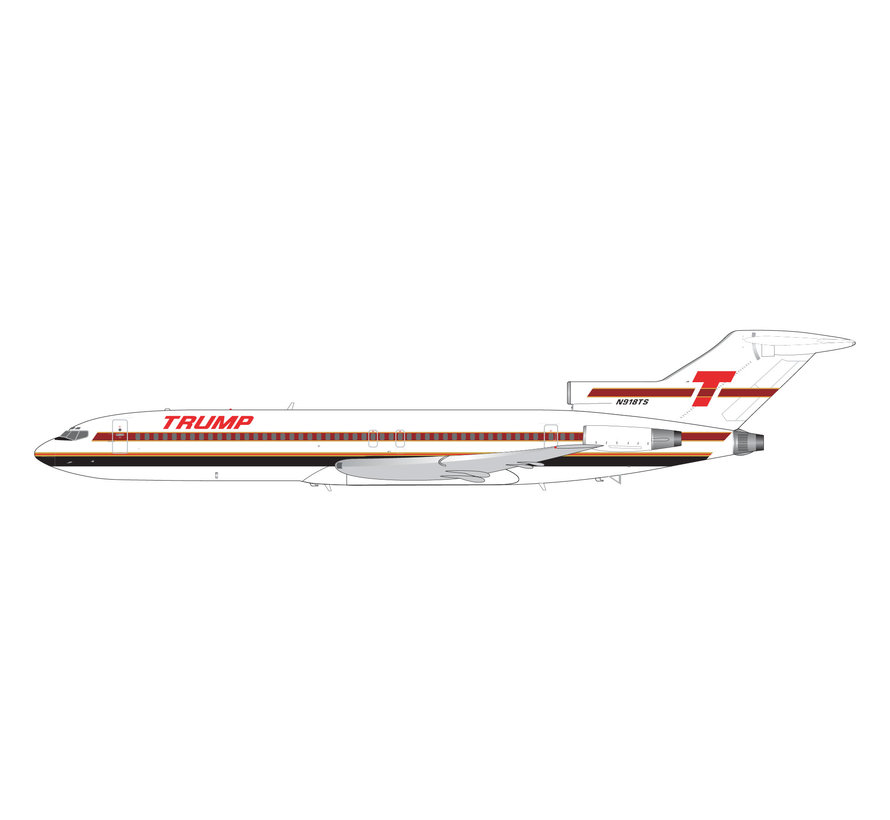 B727-200 Trump Shuttle N918TS 1:200 with stand