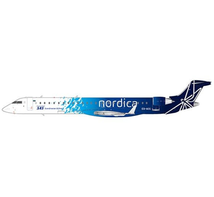 CRJ900 SAS Scandinavian Airlines Nordica livery ES-ACG 1:200 with stand