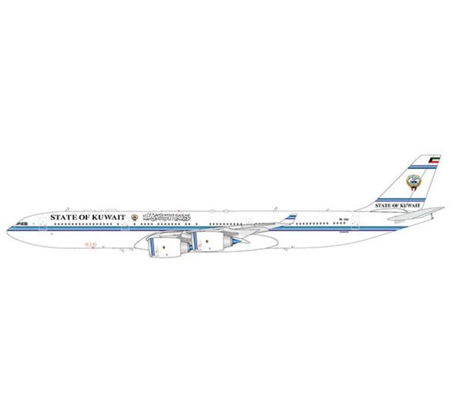 A340-500 State of Kuwait Government 9K-GBA 1:200 with stand