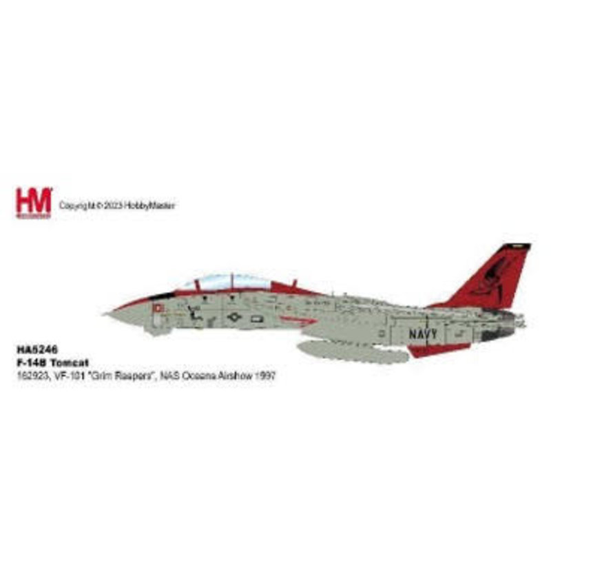 F14B Tomcat VF-101 Grim Reapers CAG 101 162923 NAS Oceana Airshow 1997 1:72 +Preorder+