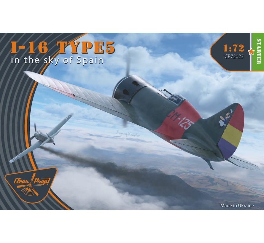 Clear Prop Polikarpov I16 type 5 (in the sky of Spain) Starter kit 1:72