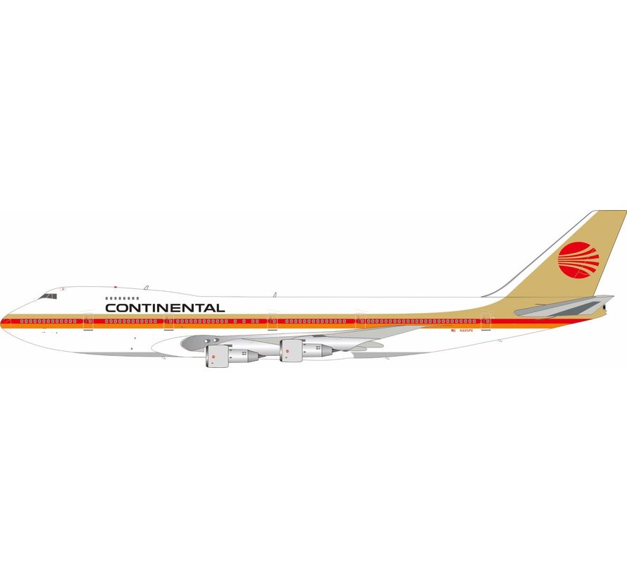 B747-200 Continental Airlines red meatball N605PE 1:200