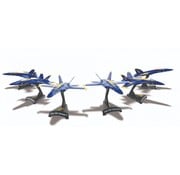 Postage Stamp Models F18C Hornet Blue Angels US Navy 1:150 6 Piece Gift Set with stands