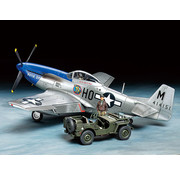 Tamiya P51D Mustang & 1/4-ton 4x4 Light Vehicle Set 1:48 New 2023