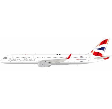InFlight B757-200 British Airways Open Skies Union Jack Livery G-BPEJ 1:200 with coin