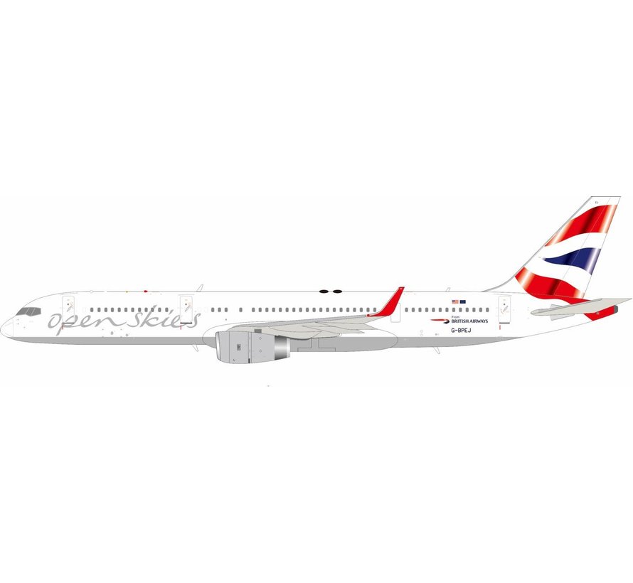 B757-200 British Airways Open Skies Union Jack Livery G-BPEJ 1:200 with coin