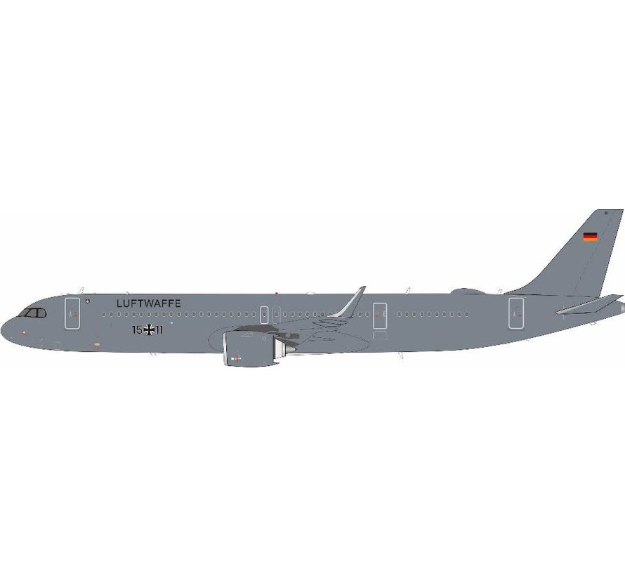 A321neo Luftwaffe German Air Force 15+11 grey 1:200 with stand +preorder+