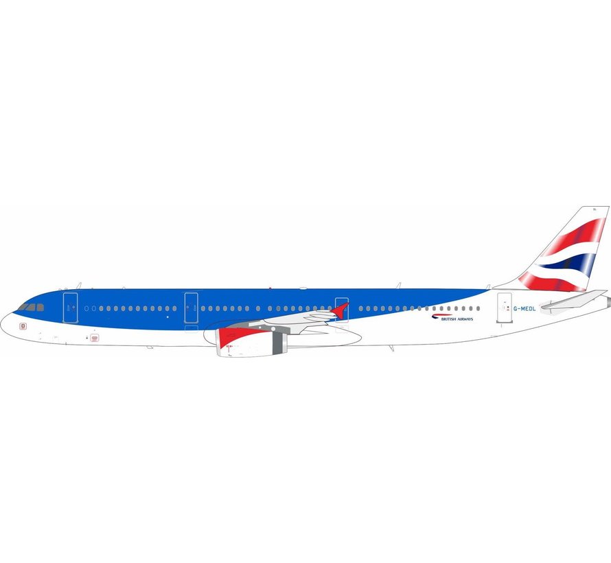 A321 British Airways BMI  hybrid G-MEDL 1:200 with coin