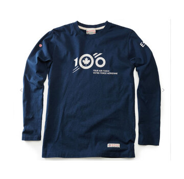Red Canoe Brands RCAF 100 Long Sleeve T-shirt, Navy