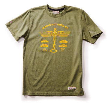 Red Canoe Brands Boeing Vintage Logo Khaki T-Shirt